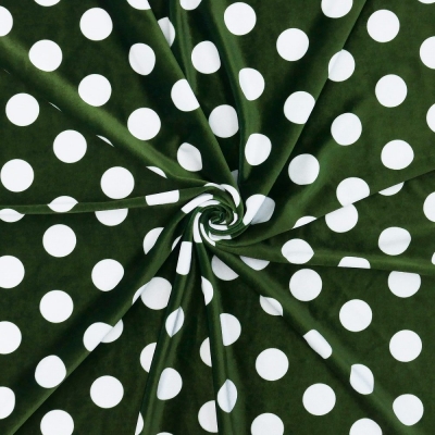 Flamenco Fabric / Dots / Dark Green / JKF-139