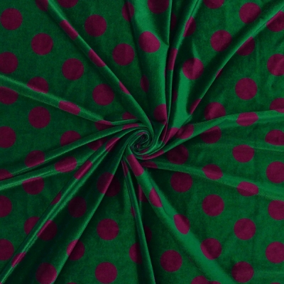 Flamenco Fabric / Smoky Dots / Dark Emerald Green / JKF-143