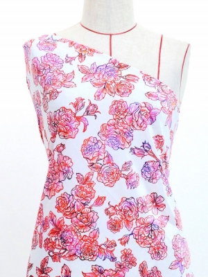 Flamenco Fabric / Rose / JKF-183-WH