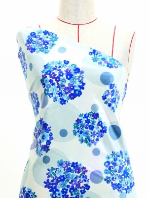 Flamenco Fabric / Floral &Dots / JKF-185-BLWH