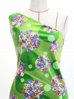 Flamenco Fabric / Floral &Dots / JKF-185-GR