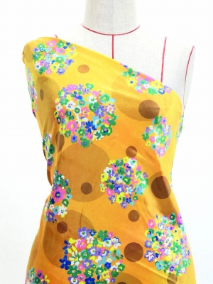 Flamenco Fabric / Floral & Dots / JKF-185-OR