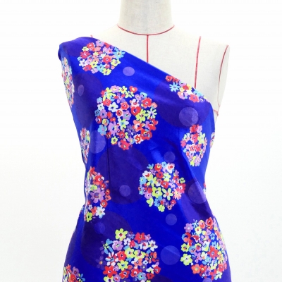 Flamenco Fabric / Floral & Dots / JKF-185-RBL
