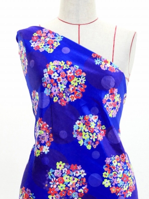 Flamenco Fabric / Floral & Dots / JKF-185-RBL