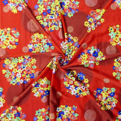 Flamenco Fabric / Floral & Dots / JKF-185-RD