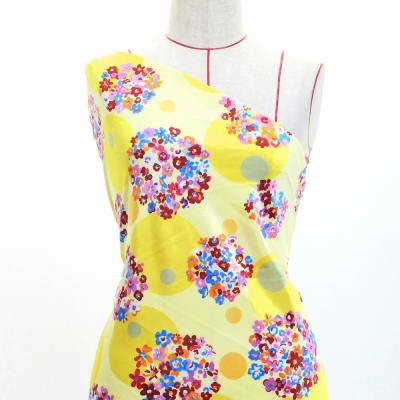Flamenco Fabric / Floral & Dots / JKF-185-YE