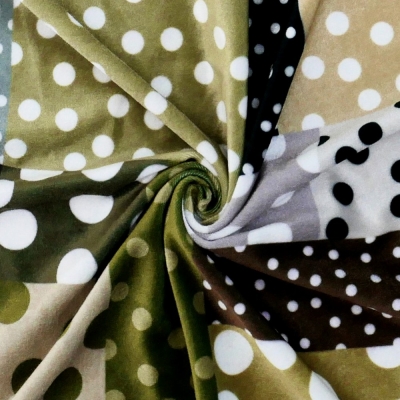 Flamenco Fabric / Dots & Patchwork Style / JKF-195-BE