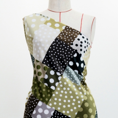 Flamenco Fabric / Dots & Patchwork Style / JKF-195-BE