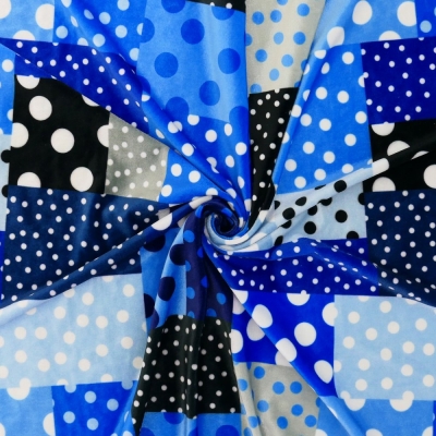 Flamenco Fabric / Dots & Patchwork Style / JKF-195-BL