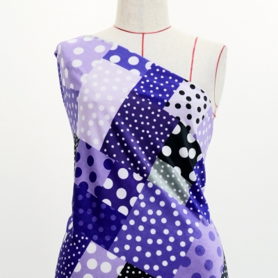 Flamenco Fabric / Dots & Patchwork Style / JKF-195-PU