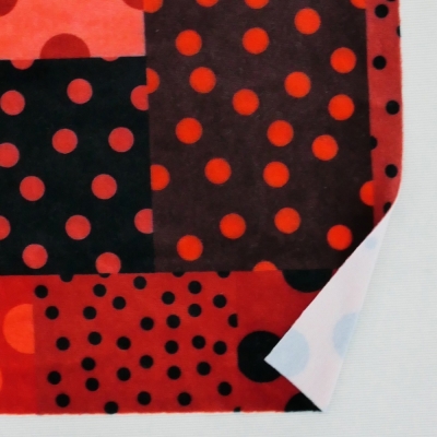 Flamenco Fabric / Dots & Patchwork Style / JKF-195-RDBK