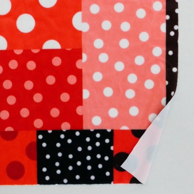 Flamenco Fabric / Dots & Patchwork Style / JKF-195-RD