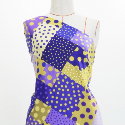 Flamenco Fabric / Dots & Patchwork Style / JKF-195-YEPU