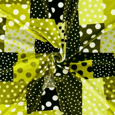 Flamenco Fabric / Dots & Patchwork Style / JKF-195-YE