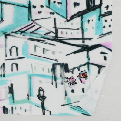 Flamenco Fabric / Townscape Pattern / JKF-197-LBL