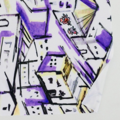 Flamenco Fabric / Townscape Pattern / JKF-197-PU