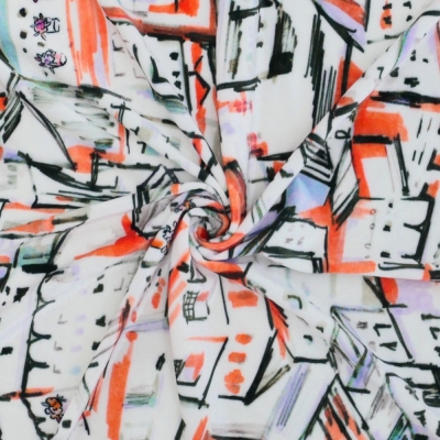 Flamenco Fabric / Townscape Pattern / JKF-197-RD