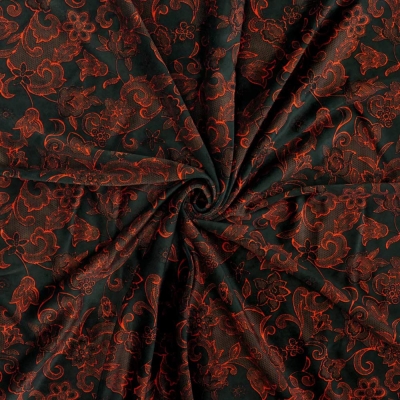 Flamenco Fabric / Lace Print / JKF-700-BKRD
