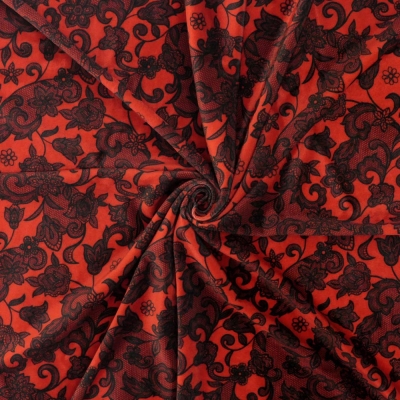 Flamenco Fabric / Lace Print / JKF-700-RDBK