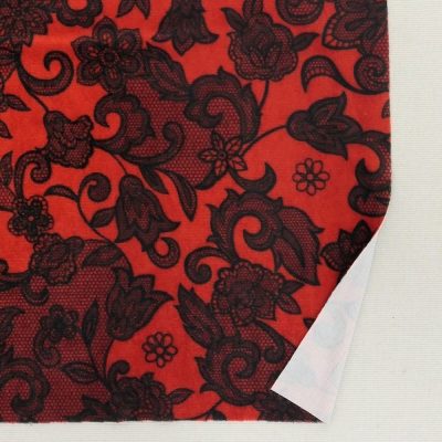 Flamenco Fabric / Lace Print / JKF-700-RDBK