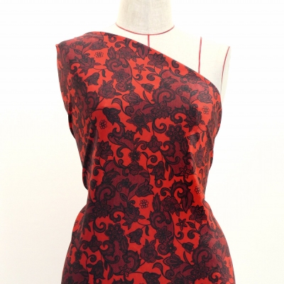 Flamenco Fabric / Lace Print / JKF-700-RDBK
