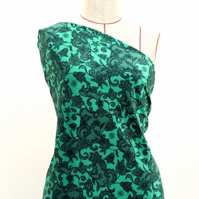 Flamenco Fabric / Lace Print / JKF-700-TBLBK