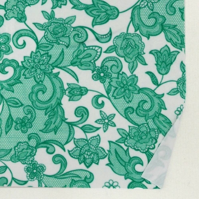 Flamenco Fabric / Lace Print / JKF-700-WHTBL