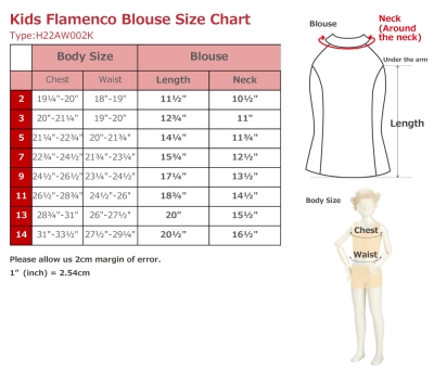Kids Flamenco American Armhole Blouse with Velvet / Black / Jp82bk-flamenco