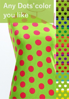 Flamenco Fabric / Dots / Yellow Green / JKF-059