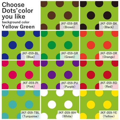 Flamenco Fabric / Dots / Yellow Green / JKF-059