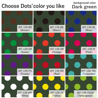 Flamenco Fabric / Dots / Dark Green / JKF-139