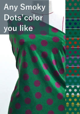 Flamenco Fabric / Smoky Dots / Dark Emerald Green / JKF-143