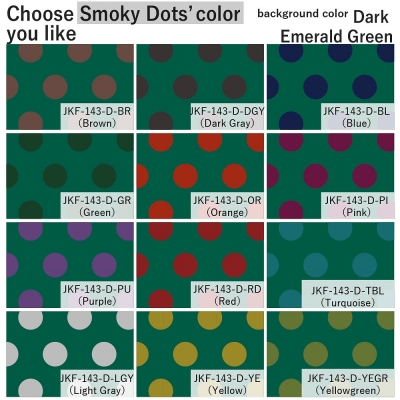 Flamenco Fabric / Smoky Dots / Dark Emerald Green / JKF-143