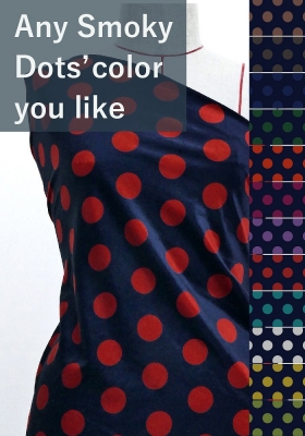 Flamenco Fabric / Smoky Dots / Navy / JKF-147
