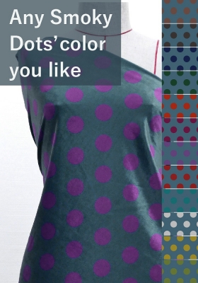 Flamenco Fabric / Smoky Dots / Grayish Blue / JKF-151