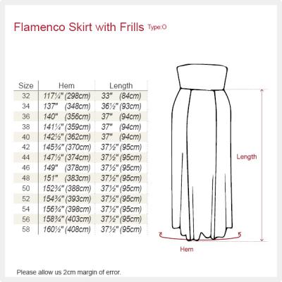 Flamenco Semi - Mermaid with High Waist Skirt/ Light Blue / G2442lbl