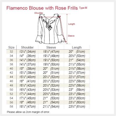 Flamenco Blouse & Skirt / Roses & Dots / Model Carla & Tecla / G2348bb