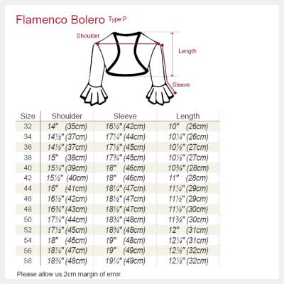 Flamenco Bolero with Koshibo ruffle / G2382bk