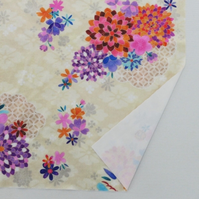 Japan Fabric / Chrysanthemum, Plum Blossom & Cherry Blossom / JWA-005-BE