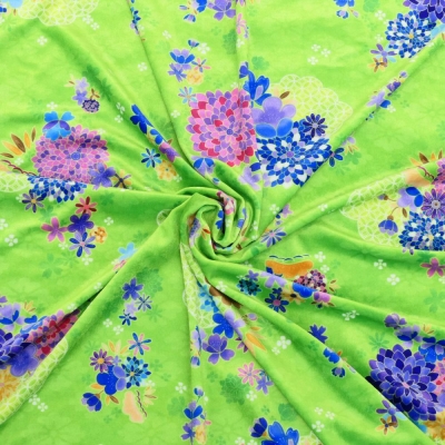 Japan Fabric / Chrysanthemum, Plum Blossom & Cherry Blossom / JWA-005-LGR