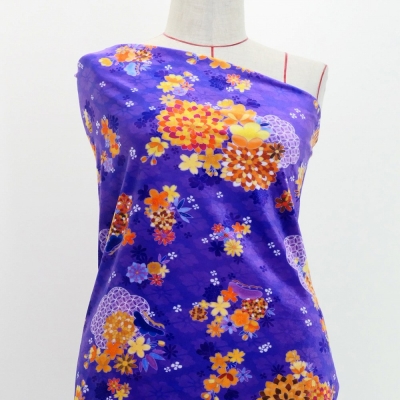 Japan Fabric / Chrysanthemum, Plum Blossom & Cherry Blossom / JWA-005-PU