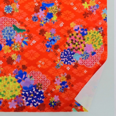 Japan Fabric / Chrysanthemum, Plum Blossom & Cherry Blossom / JWA-005-RD