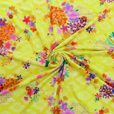 Japan Fabric / Chrysanthemum, Plum Blossom & Cherry Blossom / JWA-005-YE