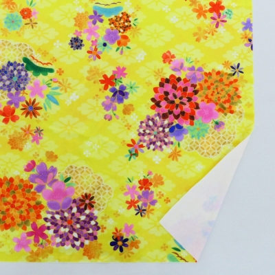 Japan Fabric / Chrysanthemum, Plum Blossom & Cherry Blossom / JWA-005-YE