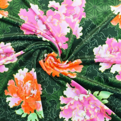 Japan Fabric / Peony / JWA-007-GR