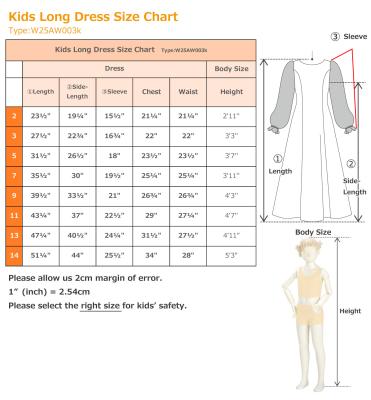 Kids Japan Fabric Long Sleeve Dress with Peony Print / Black / JWp007bk