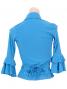 Flamenco Wrap Blouse with Flounces / Blue / G2480bl