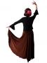 Flamenco Skirts with Multi Panels / Brown / G1169