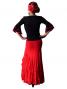 Flamenco Piping Blouse with Flounces and Ruffles/ Red Piping / G122