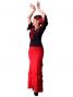 Flamenco Piping Blouse with Flounces and Ruffles/ Red Piping / G122